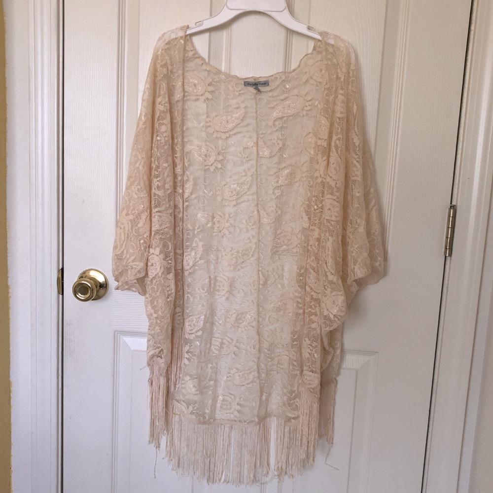 Cream Lace Duster